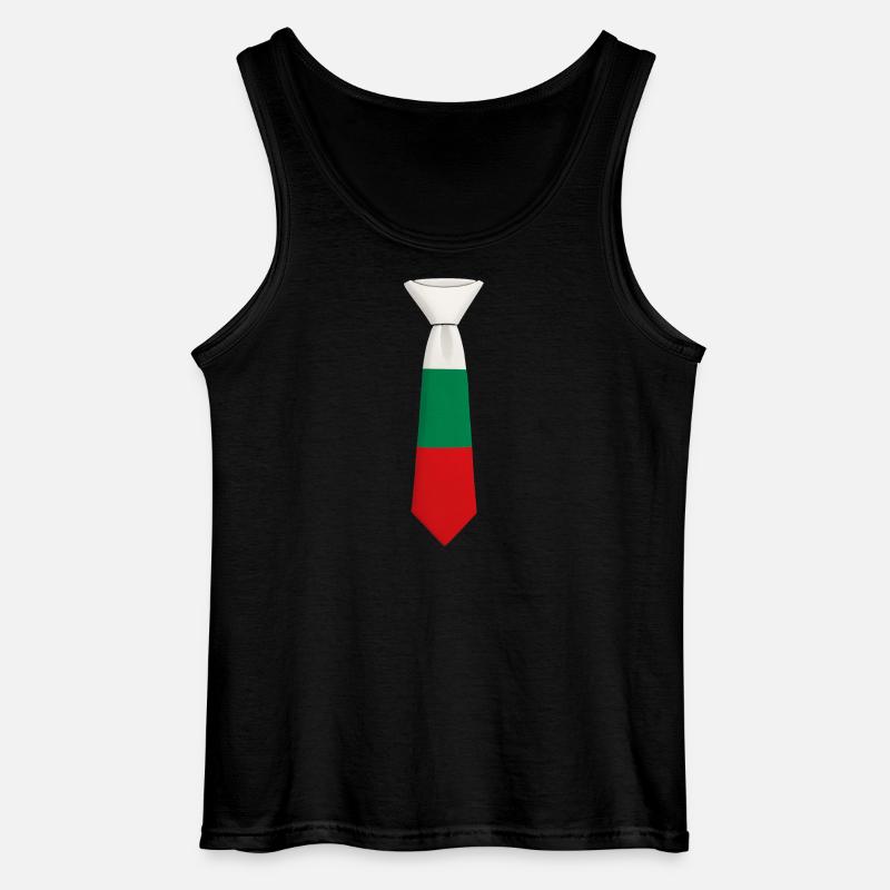 Bulgaria Tie – Flaggendesign - Gildan Männer Tank Top - Schwarz