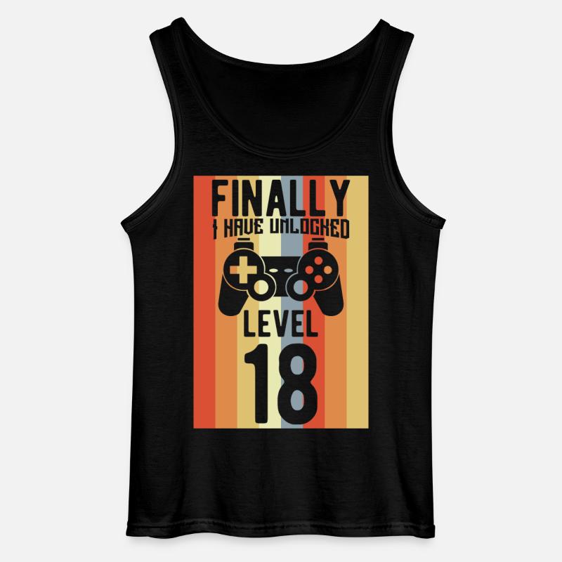 Level 18 freigeschaltet - Gildan Männer Tank Top - Schwarz
