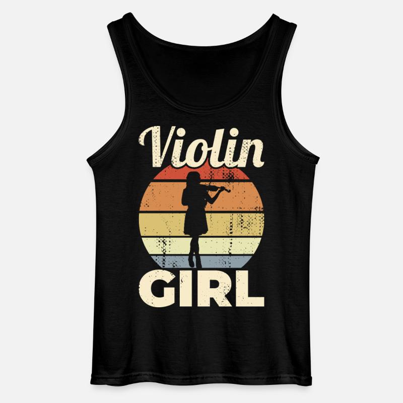 Geigerin Mädchen - Gildan Männer Tank Top - Schwarz