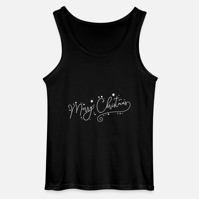 Frohe Weihnachten Spruch - Gildan Männer Tank Top - Schwarz