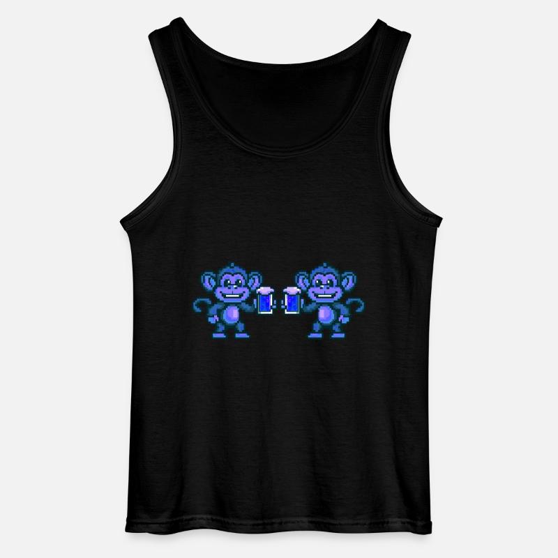 Affe Team Bier Party - Gildan Männer Tank Top - Schwarz