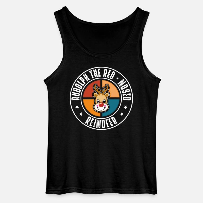 Rudolph - Gildan Männer Tank Top - Schwarz