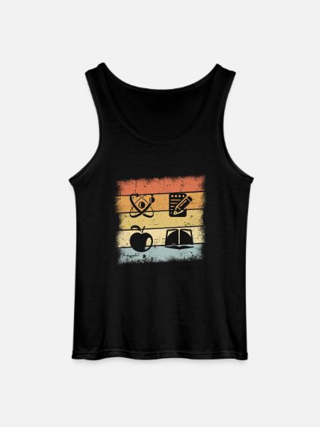 Teacher Retro - Gildan Men’s Tank Top - black