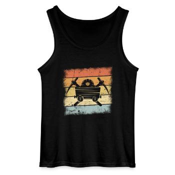 Bergbau - Gildan Männer Tank Top - Schwarz - Vorne - AI Model Male 185 dark (185cm)