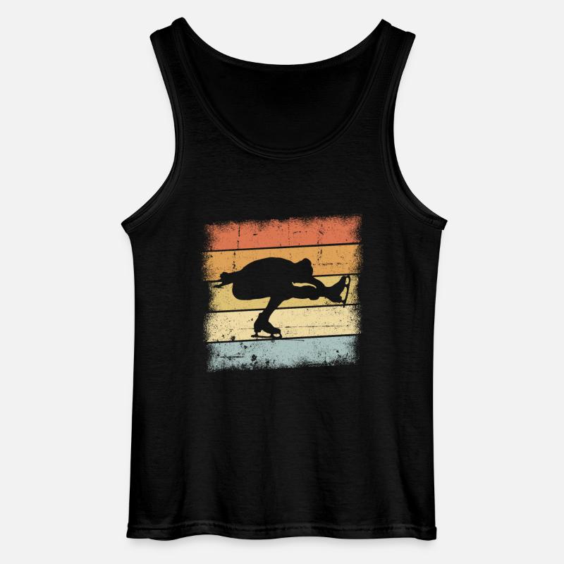 Eiskunstlauf Retro - Gildan Männer Tank Top - Schwarz