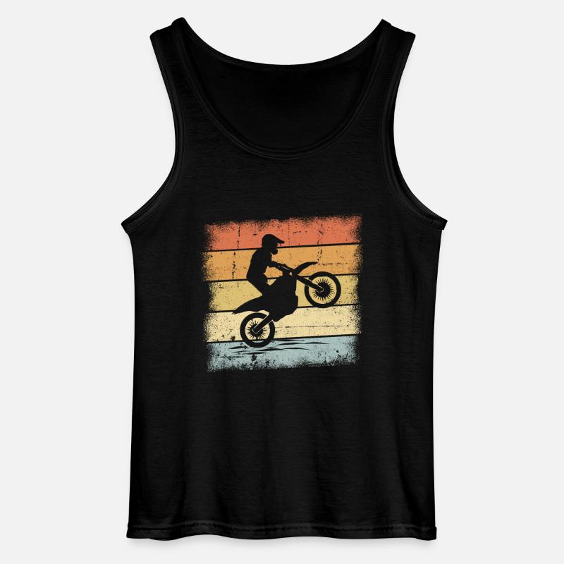 Motorcross Retro - Gildan Männer Tank Top - Schwarz