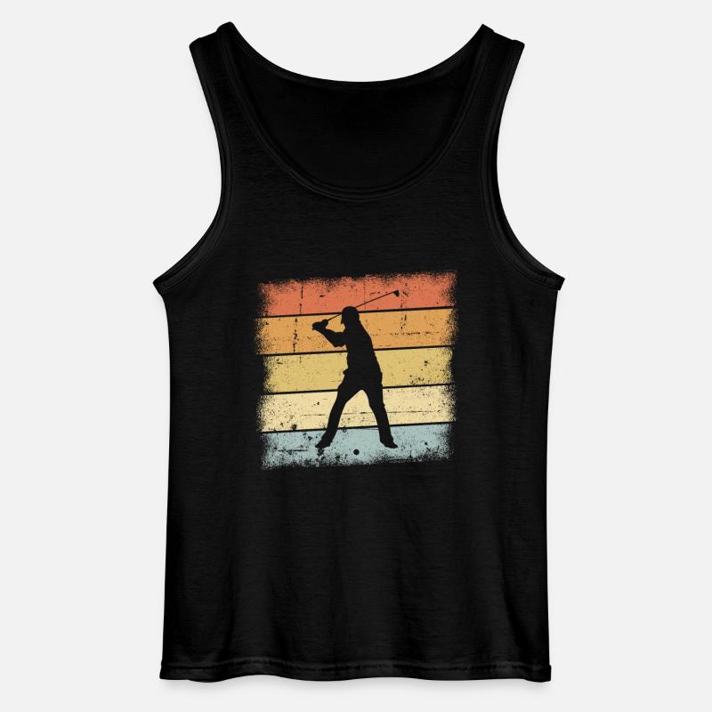 Golf Sunset - Gildan Männer Tank Top - Schwarz