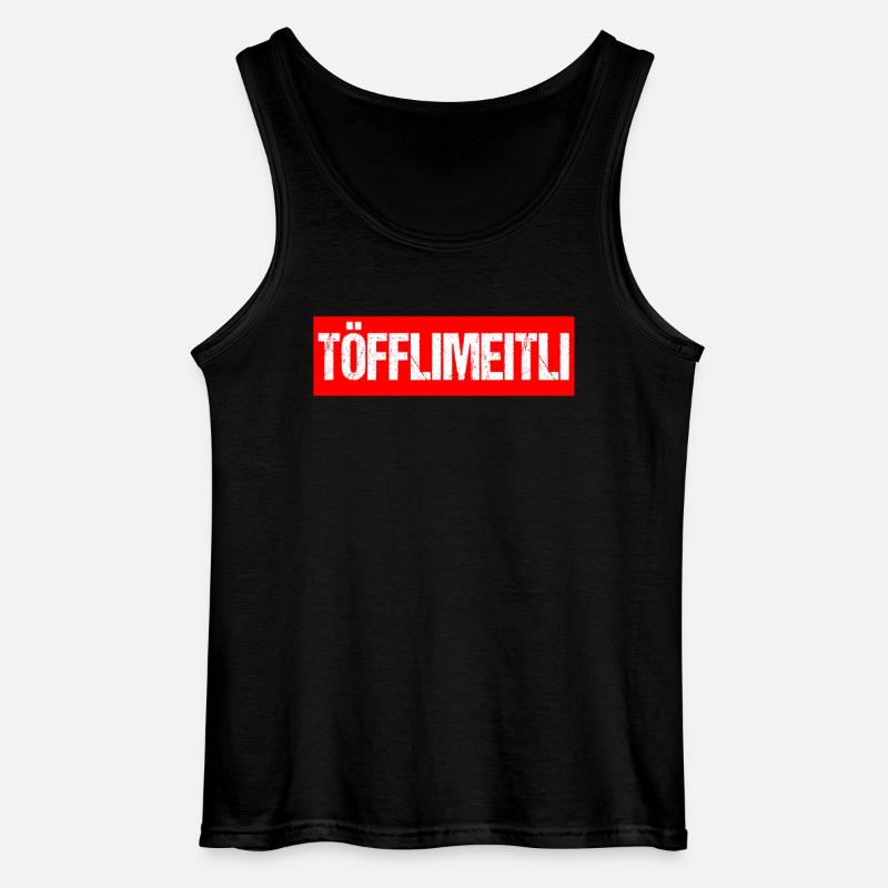 Töfflimeitl - Gildan Männer Tank Top - Schwarz
