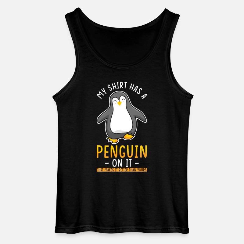 Pinguin Liebe Pinguin Spruch - Gildan Männer Tank Top - Schwarz