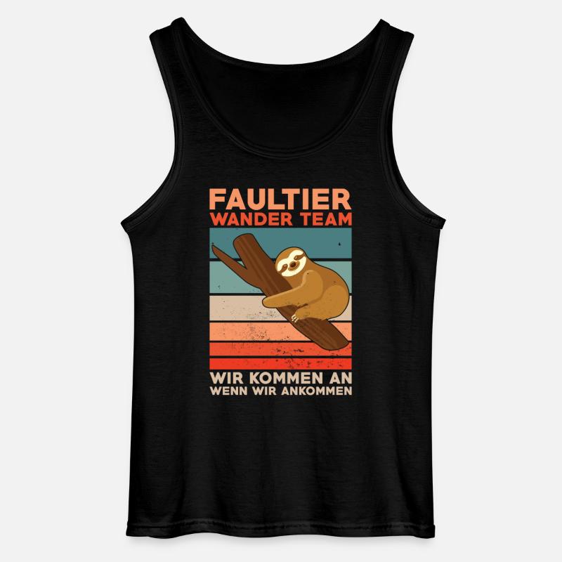 Faultier Wanderteam - Gildan Männer Tank Top - Schwarz