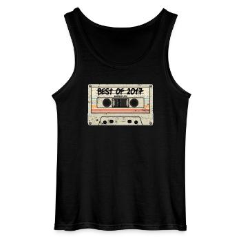 Best of 2017 Cassette Retro Tape - Gildan Men’s Tank Top - black - Front - AI Model Male 185 dark (185cm)