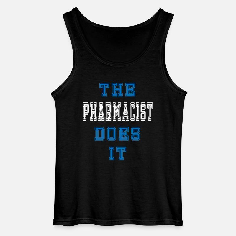 The Apotheker does it - Gildan Männer Tank Top - Schwarz