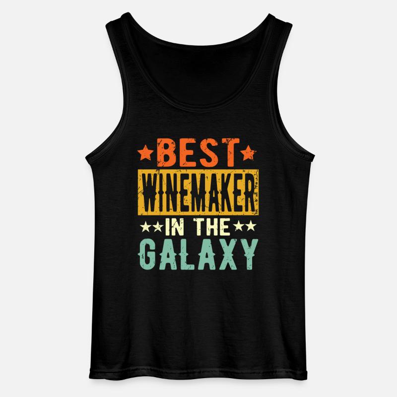 Best Winemaker ever Winemaker Gift - Gildan Men’s Tank Top - black