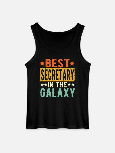 Best Secretary ever Secretary Gift - Gildan Men’s Tank Top - black