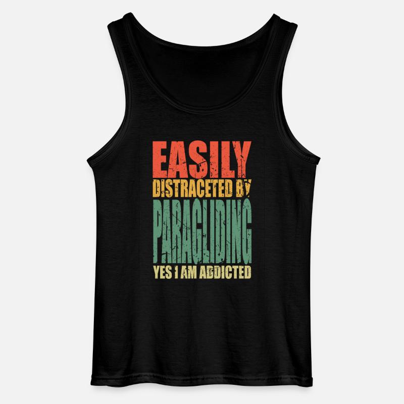 Paragleiten Spruch lustig - Gildan Männer Tank Top - Schwarz