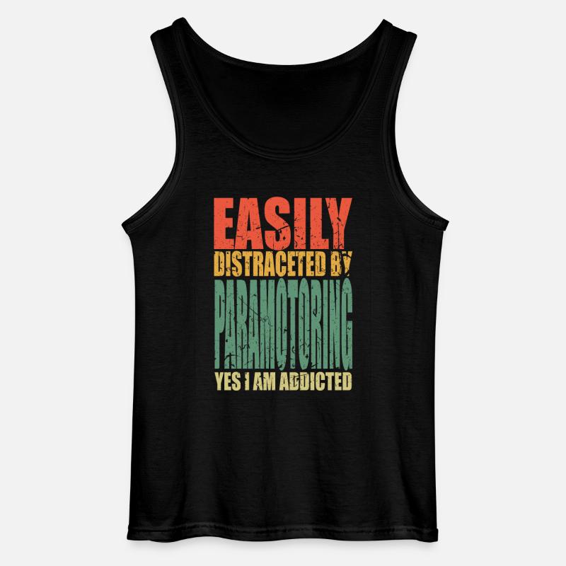 Paramotoring saying funny - Gildan Men’s Tank Top - black