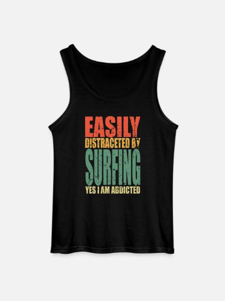 Surfing saying funny - Gildan Men’s Tank Top - black