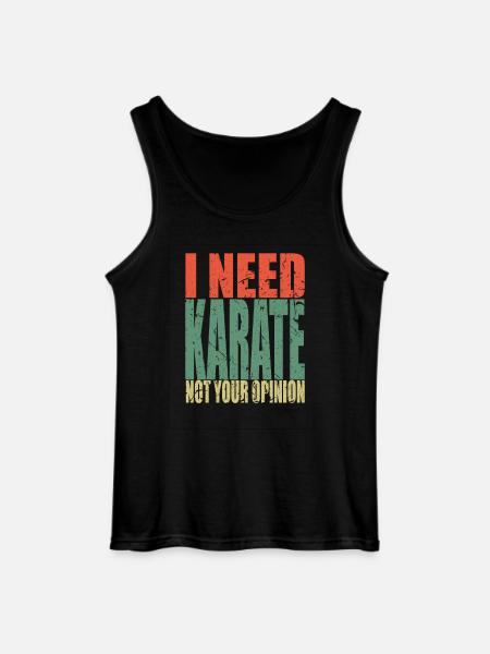 Karate saying funny - Gildan Men’s Tank Top - black