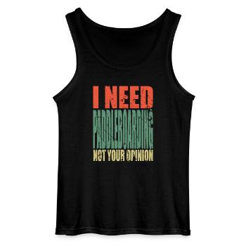 Paddleboarding Spruch lustig - Gildan Männer Tank Top - Schwarz - Vorne - AI Model Male 185 dark (185cm)