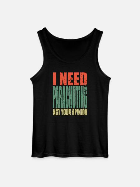 Skydiving saying funny - Gildan Men’s Tank Top - black