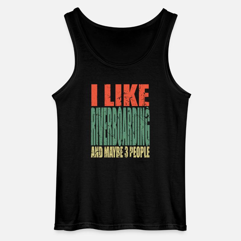 Riverboarding Spruch lustig - Gildan Männer Tank Top - Schwarz
