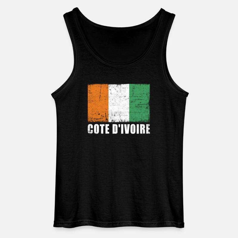 Drapeau de la Côte d’Ivoire - Débardeur Gildan Homme - noir