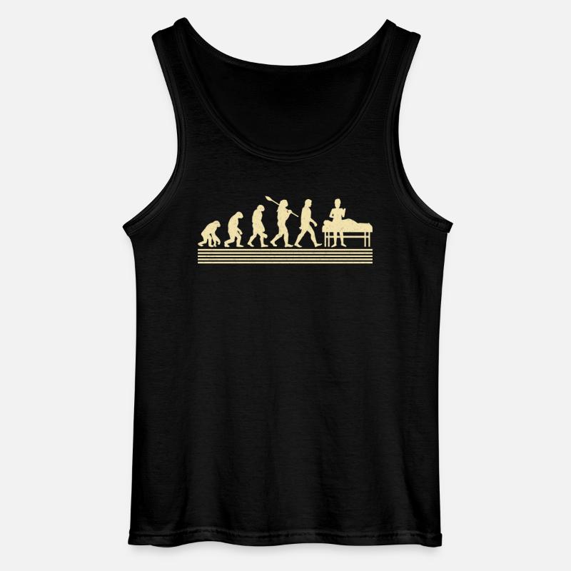 Evolution Des Physiotherapeuten - Gildan Männer Tank Top - Schwarz