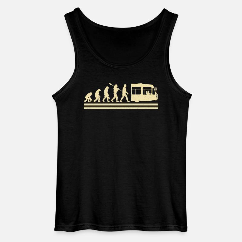 Bus driver evolution - Gildan Men’s Tank Top - black