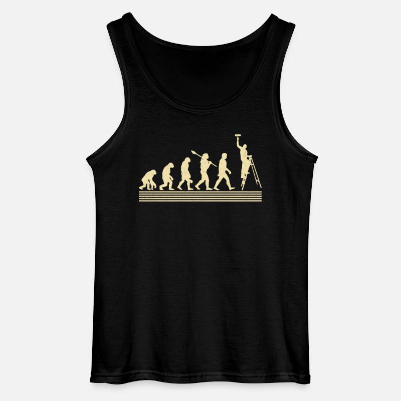 Maler-evolution - Gildan Männer Tank Top - Schwarz