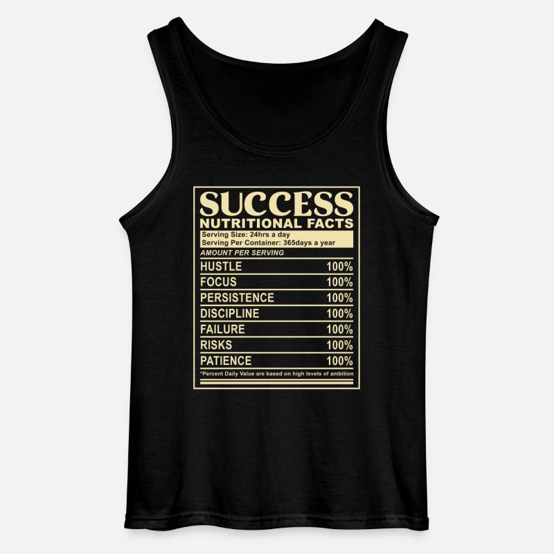 Success Funny Success Nutritional Table - Gildan Men’s Tank Top - black