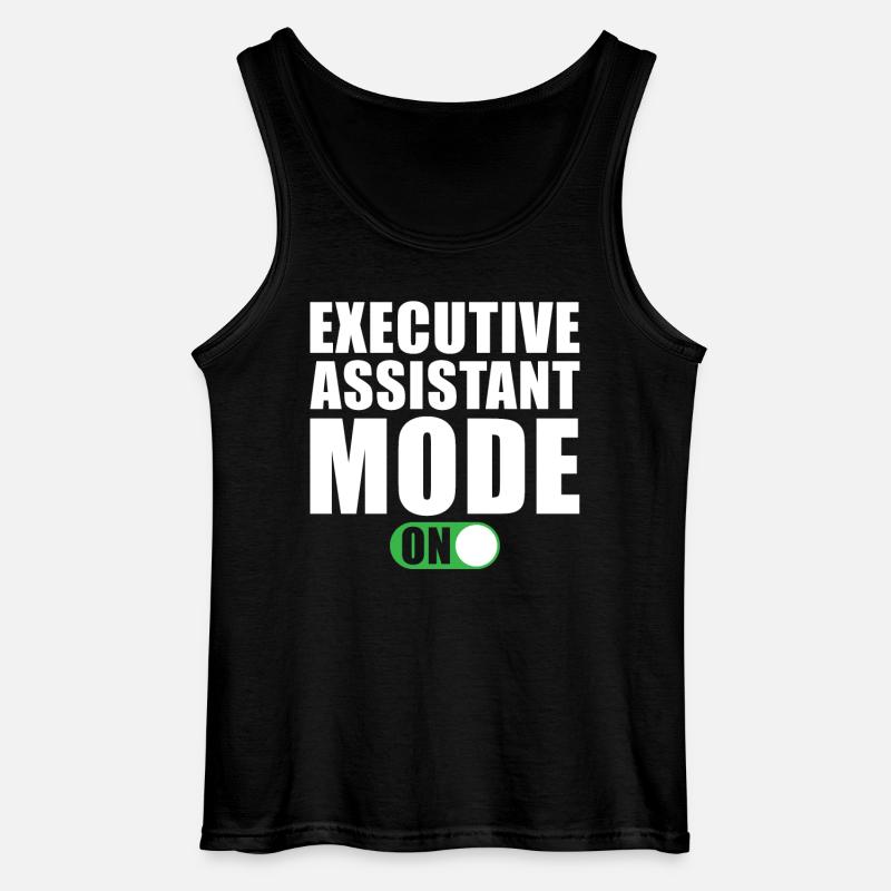 Assistentin Der Geschäftsleitung Modus An - Gildan Männer Tank Top - Schwarz
