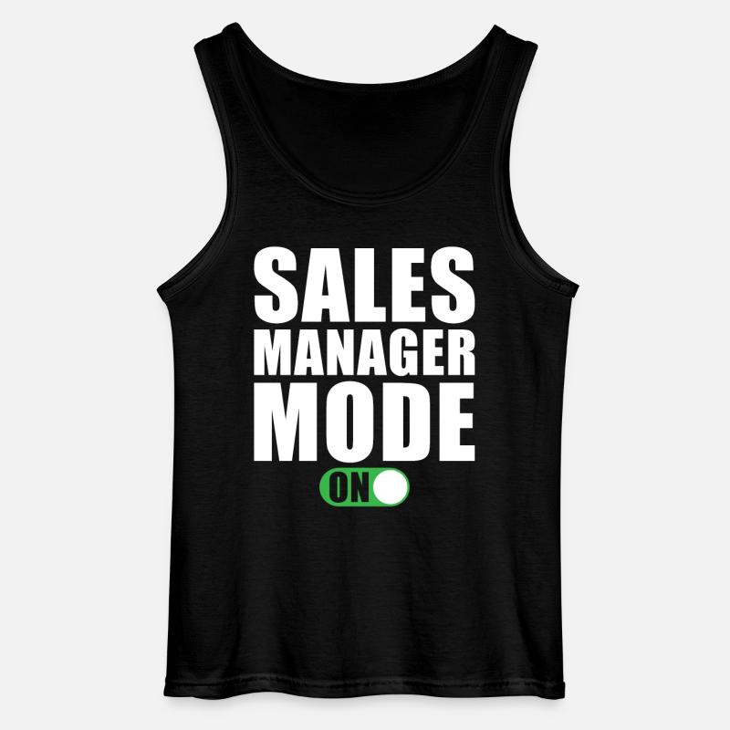 Sales Manager Mode On - Gildan Männer Tank Top - Schwarz
