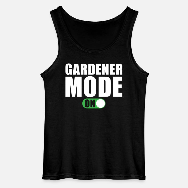 Gärtner Modus Ein - Gildan Männer Tank Top - Schwarz