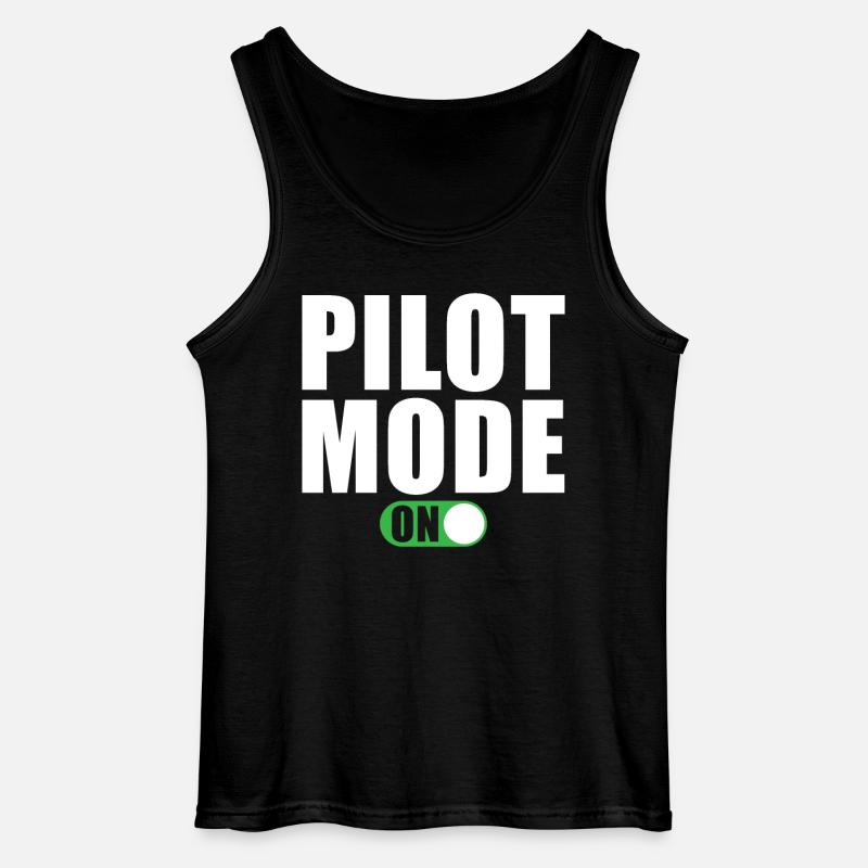 Pilot Modus Ein - Gildan Männer Tank Top - Schwarz