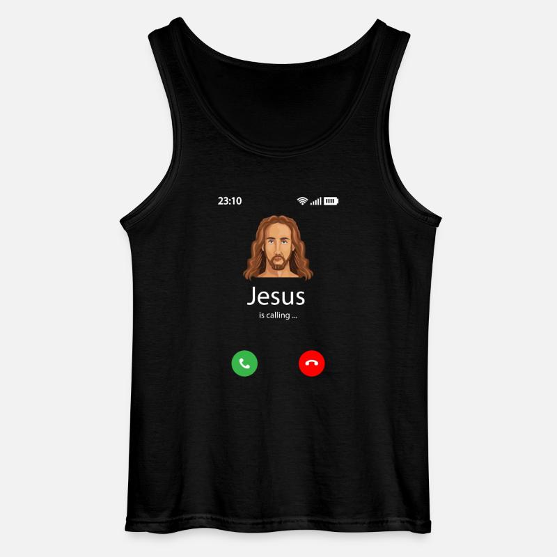 Jesus is calling - Gildan Männer Tank Top - Schwarz