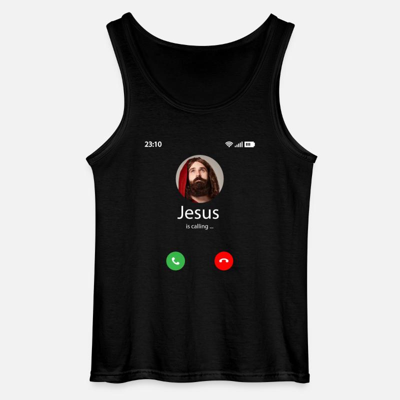 Jesus is calling - Gildan Männer Tank Top - Schwarz