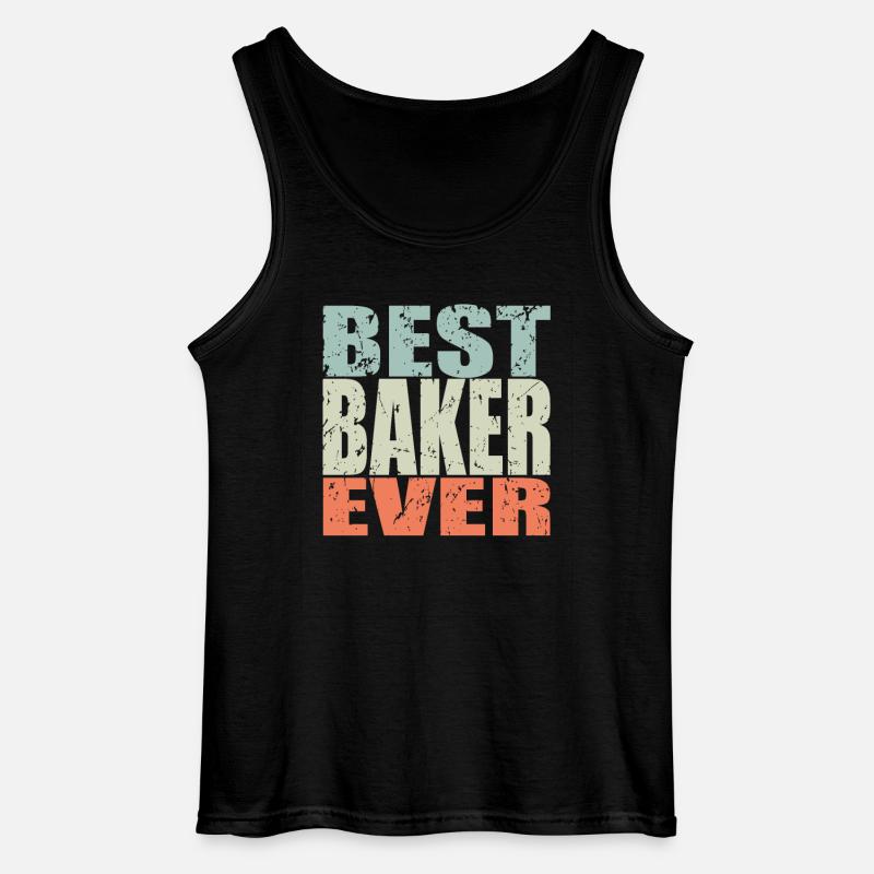 Best Bäcker ever Bäcker Geschenk - Gildan Männer Tank Top - Schwarz