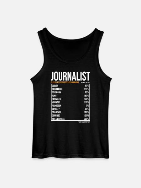 Dagens journalist Sjov journalist - Gildan tanktop til mænd - sort