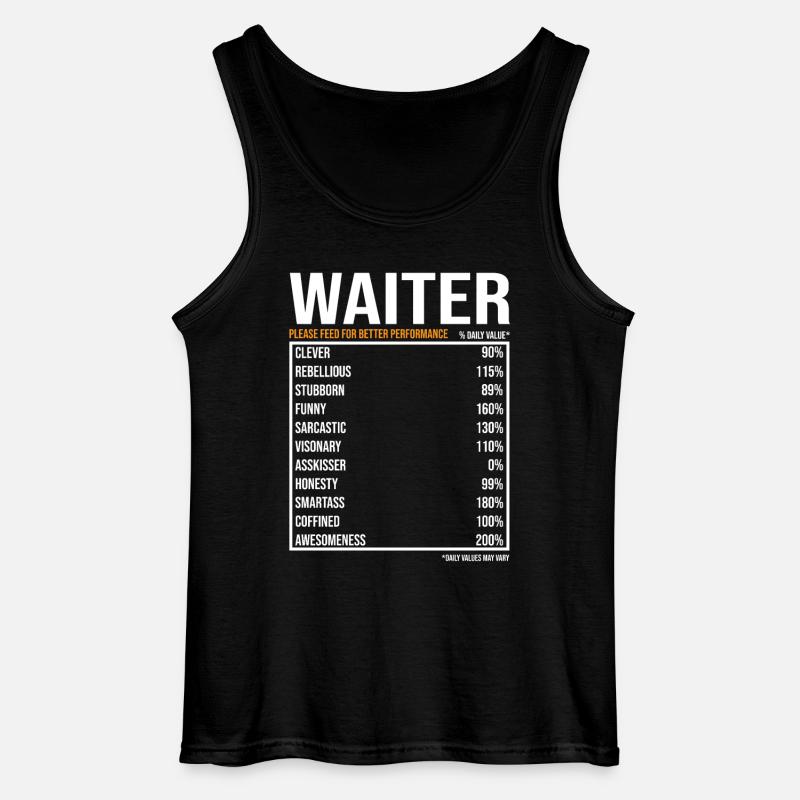 Kellner Spruch Kellner Geschenk - Gildan Männer Tank Top - Schwarz