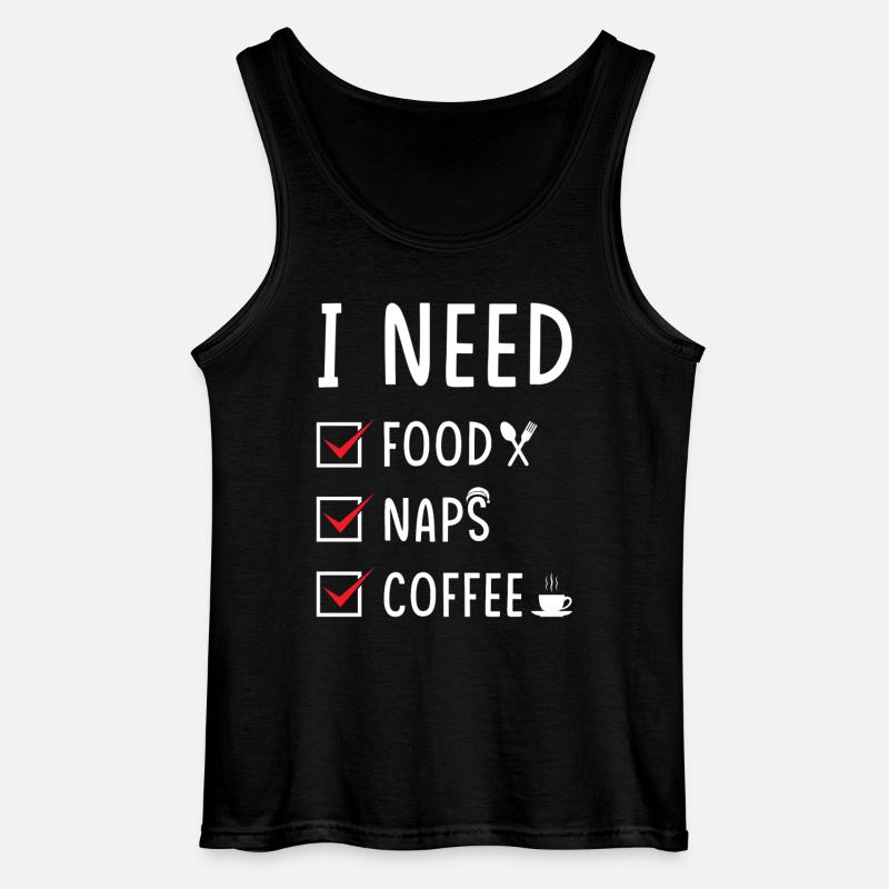 Essen Schlafen Kaffee - Gildan Männer Tank Top - Schwarz