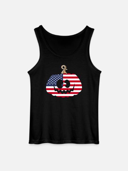 Hungary Halloween Pumpkin - Gildan Men’s Tank Top - black