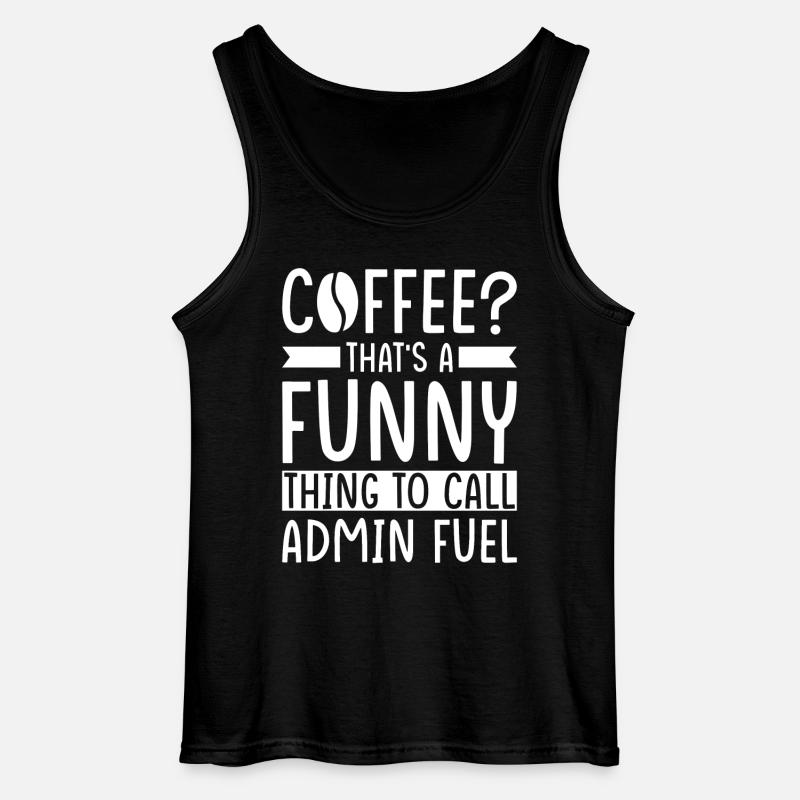 Admin Kaffee Spruch - Gildan Männer Tank Top - Schwarz