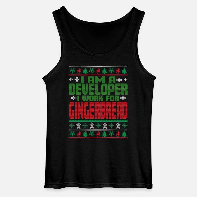 Software Developer Christmas Quote - Gildan Men’s Tank Top - black