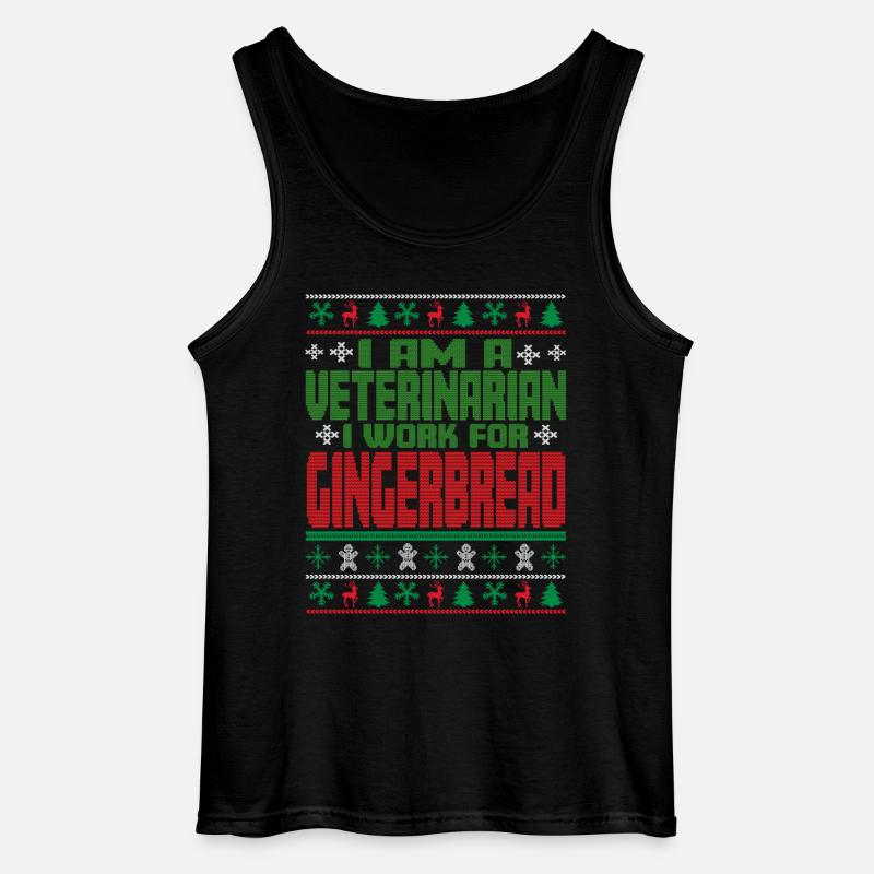 Tierarzt Weihnachten Spruch - Gildan Männer Tank Top - Schwarz