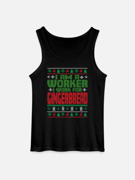 Workers' Christmas Slogan - Gildan Men’s Tank Top - black