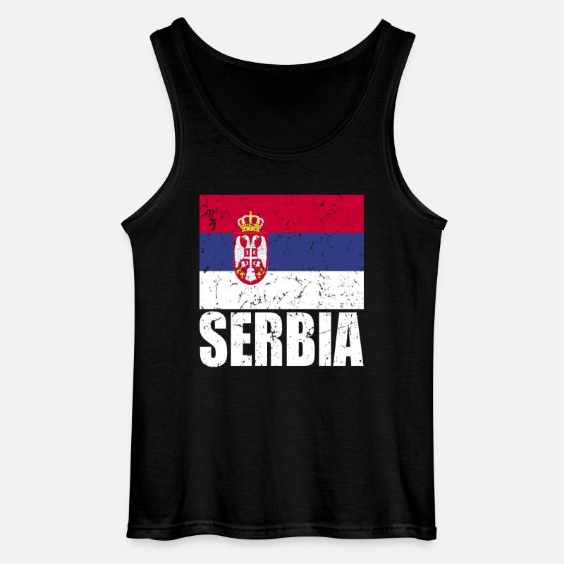 Drapeau de la Serbie - Débardeur Gildan Homme - noir