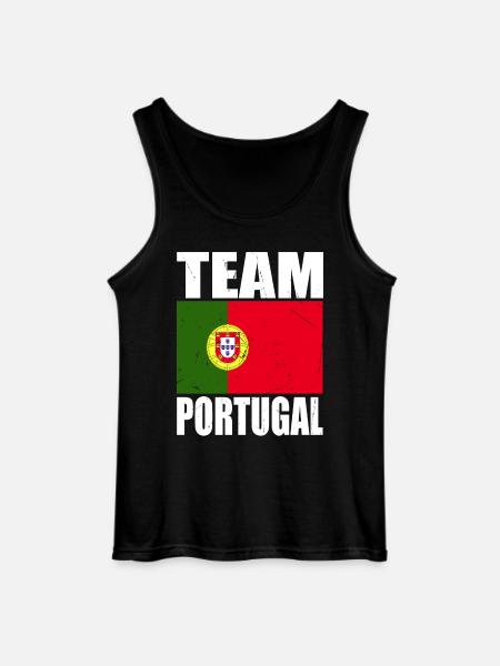 Team Portugal Fußball - Gildan Männer Tank Top - Schwarz