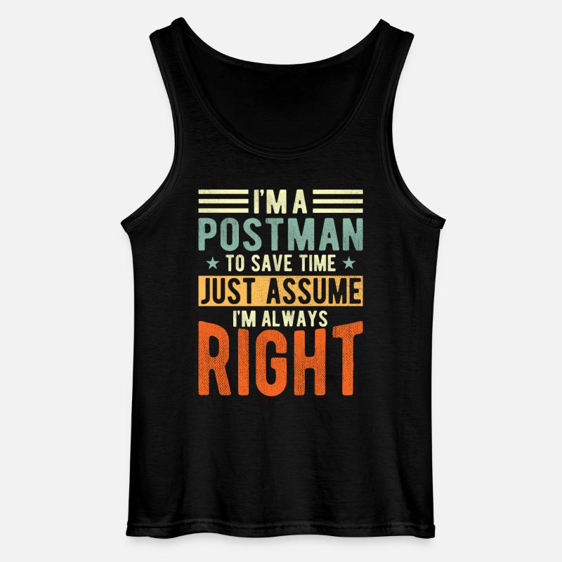 Postbote - Gildan Männer Tank Top - Schwarz