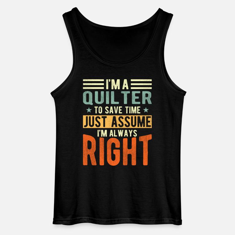 Quilter - Gildan Männer Tank Top - Schwarz