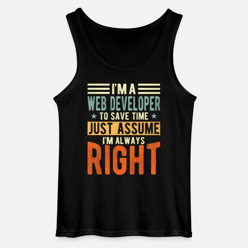 Web Developer - Gildan Men’s Tank Top - black